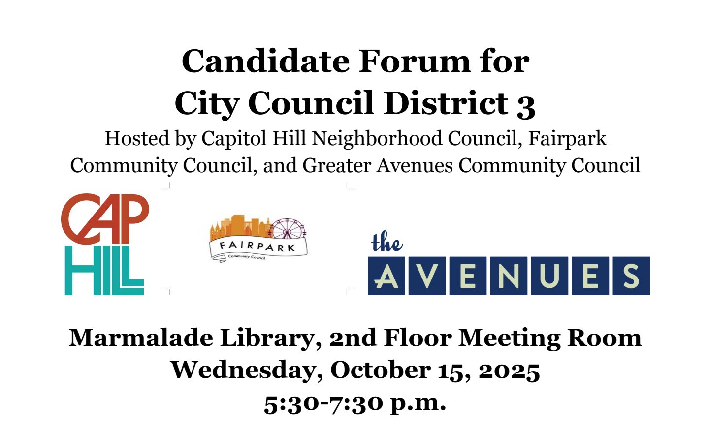 Candidate Forum for City Council District 3